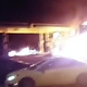 A Milwaukee gas station burns after police kill black man Aug. 13, 2016.
Twitter screenshot